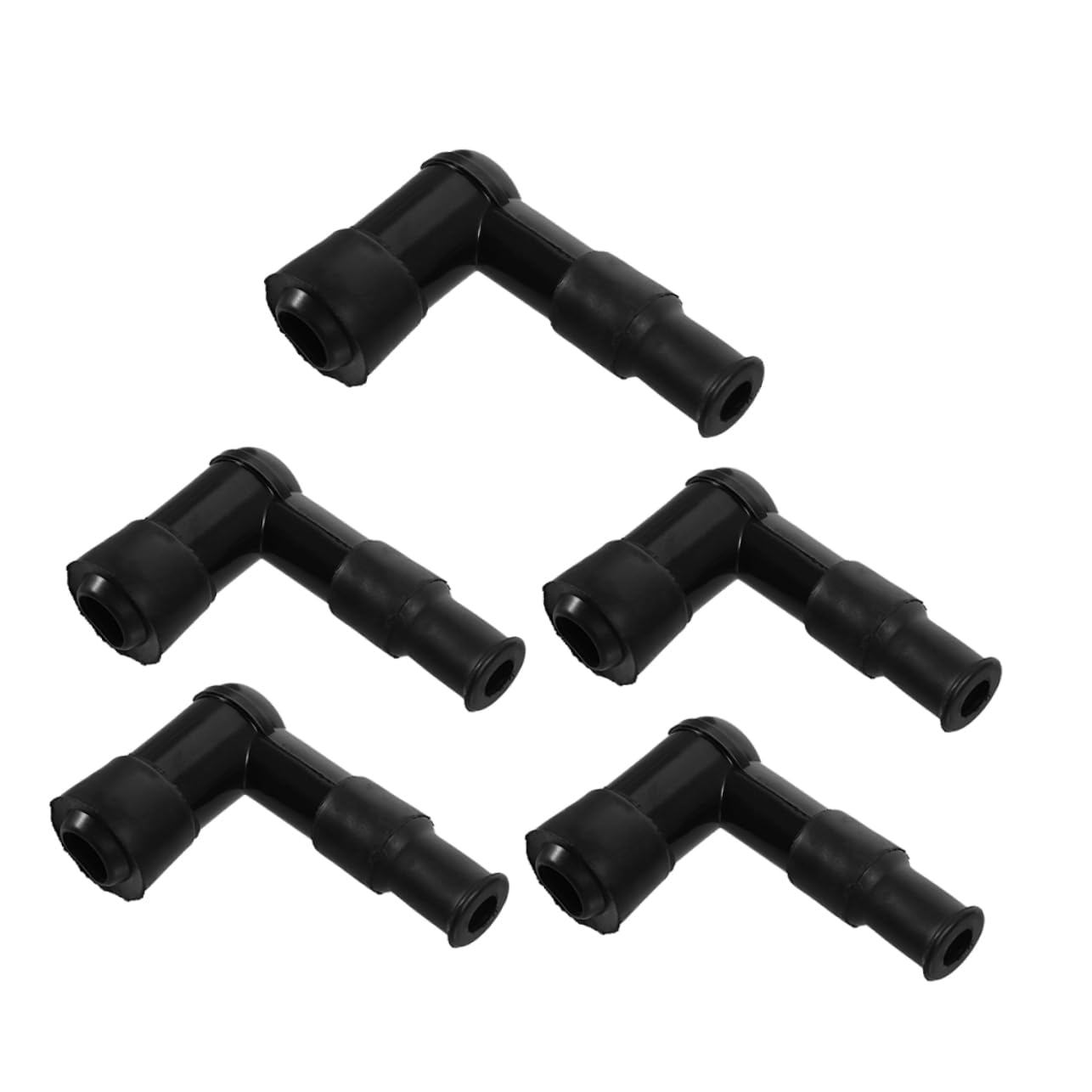 MUELODSIC 5 Stück Motorradzubehör Zündkerzenstecker Schraubensatz Für Motorradverkleidung Zündkerzenstecker Für -vorderradkeil Kofferraum-zündplatte Gummi Black von MUELODSIC