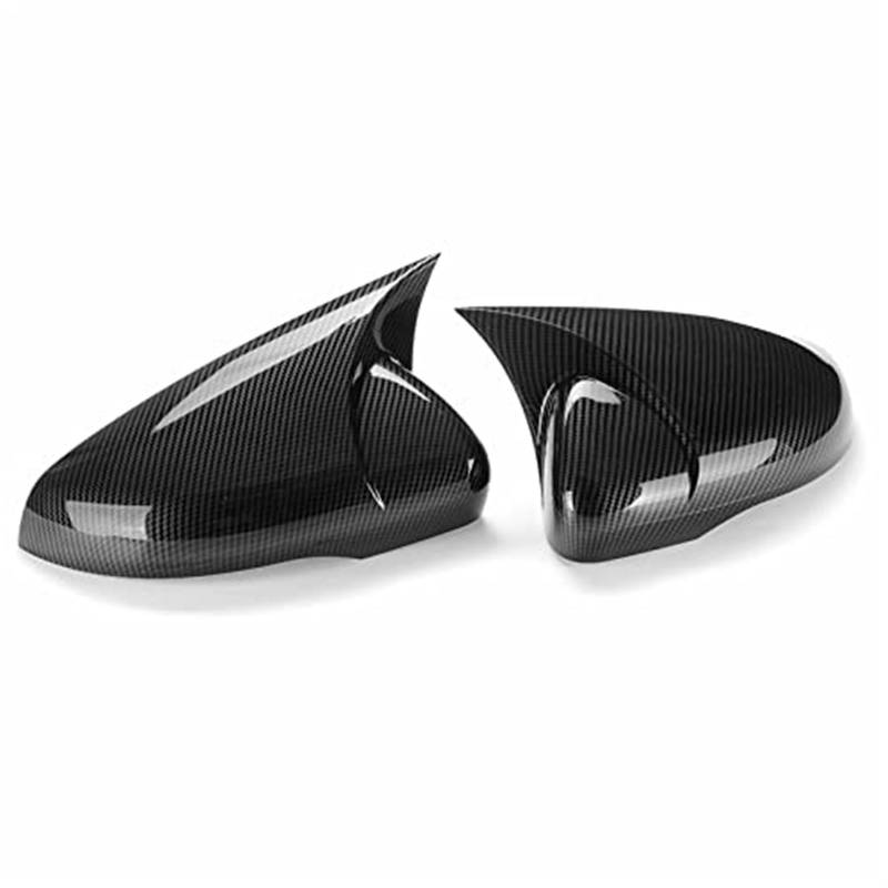 MUEOSI 1 Paar, for Volkswagen, for Golf, 6 MK6 GTI GTD 2009-2013 Autoseitenrückspiegelabdeckungen Kappen Außenspiegel Ersatzteile Türaußenspiegelabdeckung(Black Carbon Fiber Look) von MUEOSI