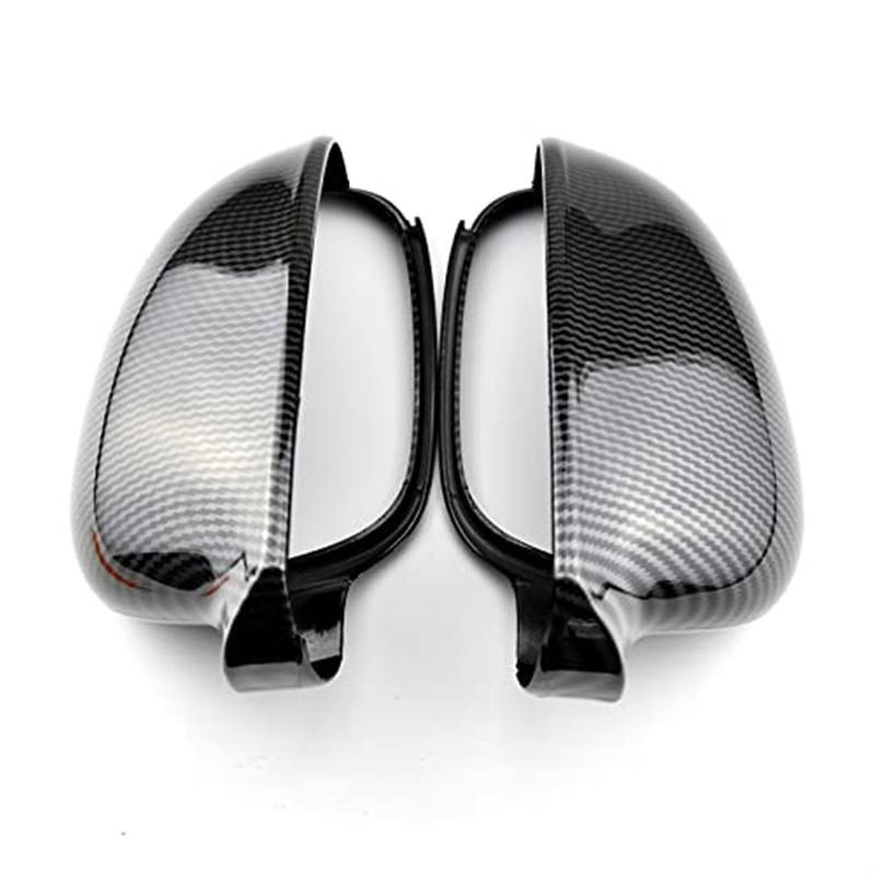 MUEOSI 1 Paar Rückspiegelgehäusekappen for Golf 5 MK5 Jetta 2006-2011 Seitenspiegelabdeckung aus Karbonfaser Autozubehör Außenspiegel Ersatzteile Türaußenspiegelabdeckung(Carbon Look Black) von MUEOSI