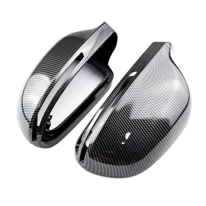 MUEOSI 2 Pcs Car Mirror Cover, for, A4 A5 S5 B8.5 B8 RS5 RS4 S6 S4 Car Mirror Cover Signal Light Protection Cover Außenspiegel-Abdeckkappe(Carbon Look-B8) von MUEOSI