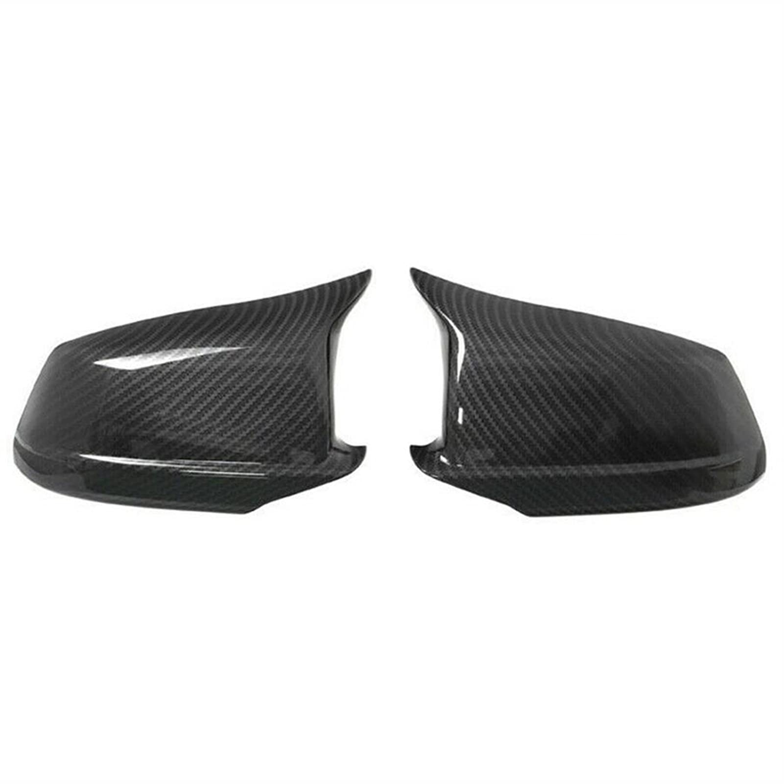 MUEOSI 2 Stück Rückspiegelabdeckungen Ersatz mattschwarze Seitenspiegelschalen, for, 5er F10 Limousine 2010 2011 2012 2013 Pre LCI Außenspiegel-Abdeckkappe(Carbon Fiber Look) von MUEOSI