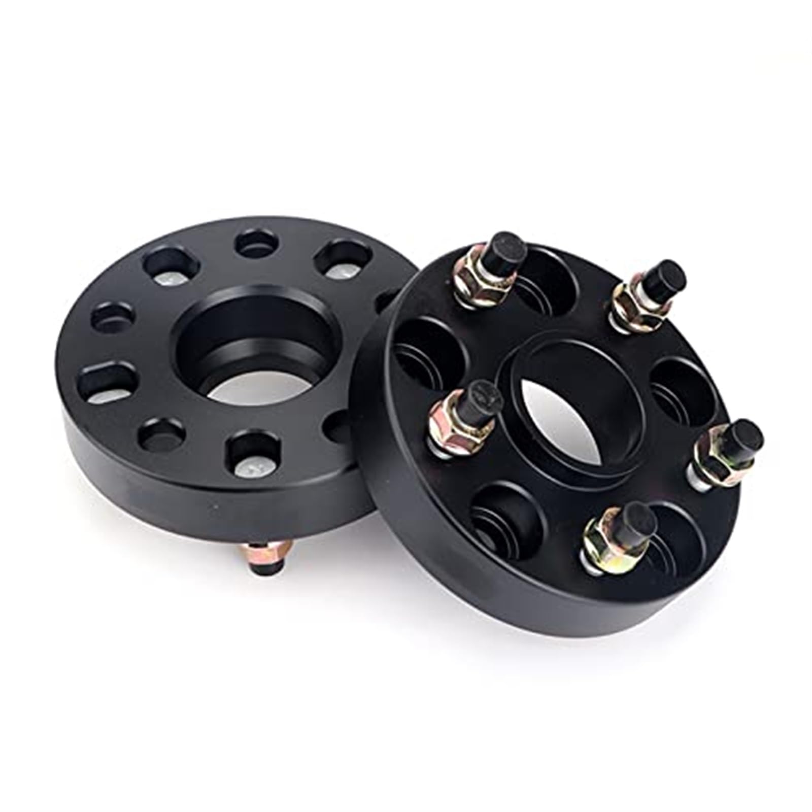 MUEOSI 2 stück 25/30/35/40/50/60mm Spurverbreiterung Adapter 5 Lug, for PCD 5x160 CB = 65,1mm M14xP 2,0 Radadapter(25MM BLACK) von MUEOSI