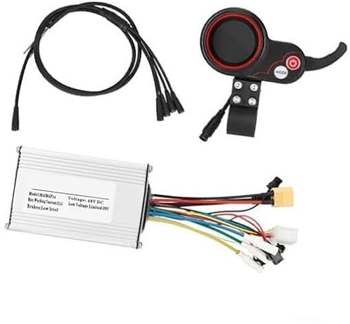 MUEOSI 21A 48VDC Sechspoliger Controllersatz, for Elektroroller Kukirin Pro, inkl. Sechspoligem Anzeigeinstrument, Verbindungsleitung, Controller E-Bike Bürstenmotor Controller von MUEOSI