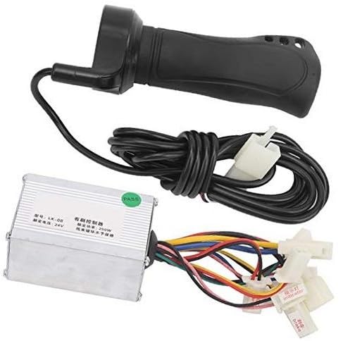 MUEOSI 24-V-250-W-Controller E-Bike-Motor Bürstencontroller mit Gasdrehgriff, for 22,2-mm-Lenker E-Bike Bürstenmotor Controller von MUEOSI