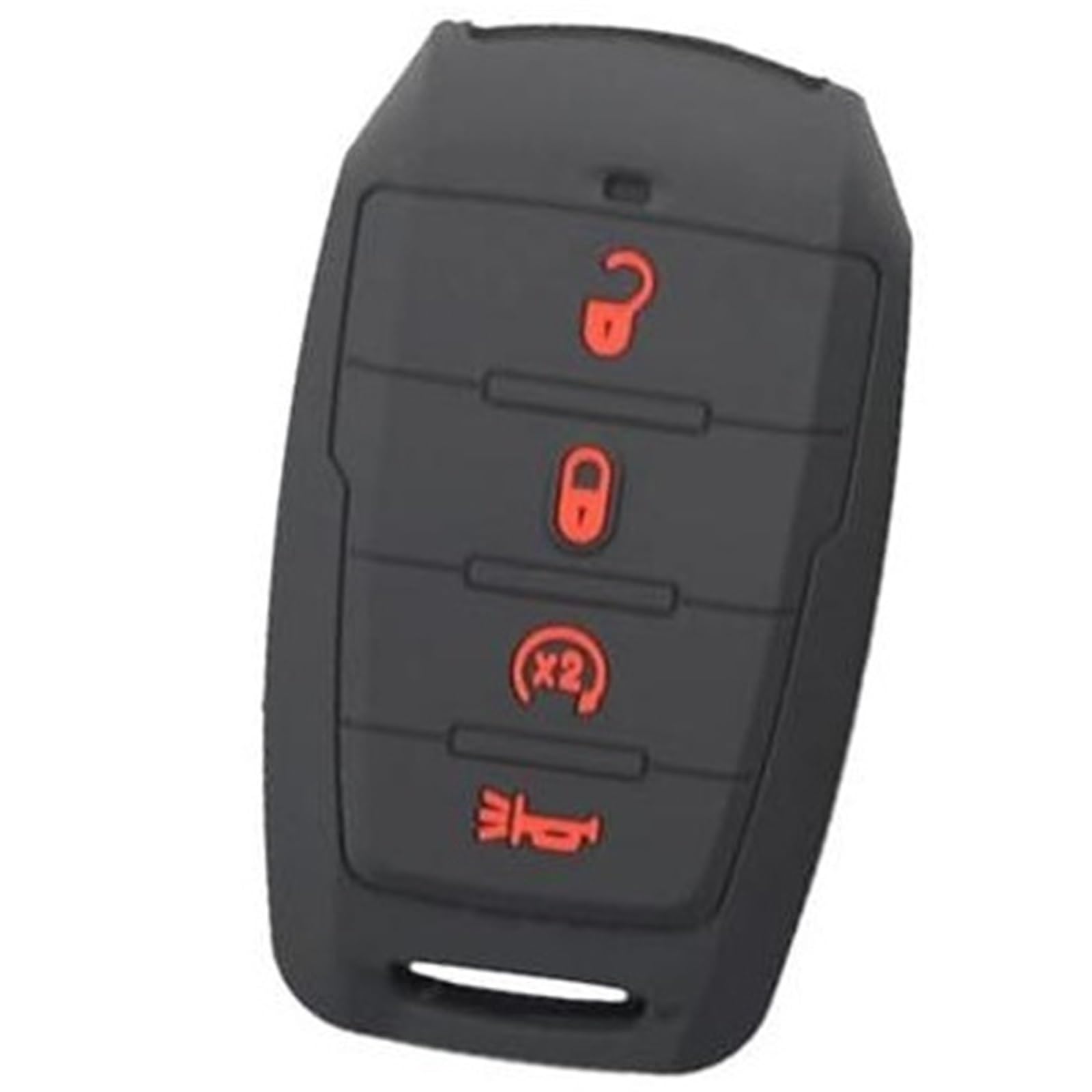 MUEOSI 4-Tasten-Autoschlüsselanhänger, for Dodge, Ram 2019–2021, Auto-Fernbedienung, schlüssellos, for Smart, Schlüsselhülle, Schutzhülle, Schlüsselanhänger-Halter-Schutz Autoschlüsselgehäuse von MUEOSI