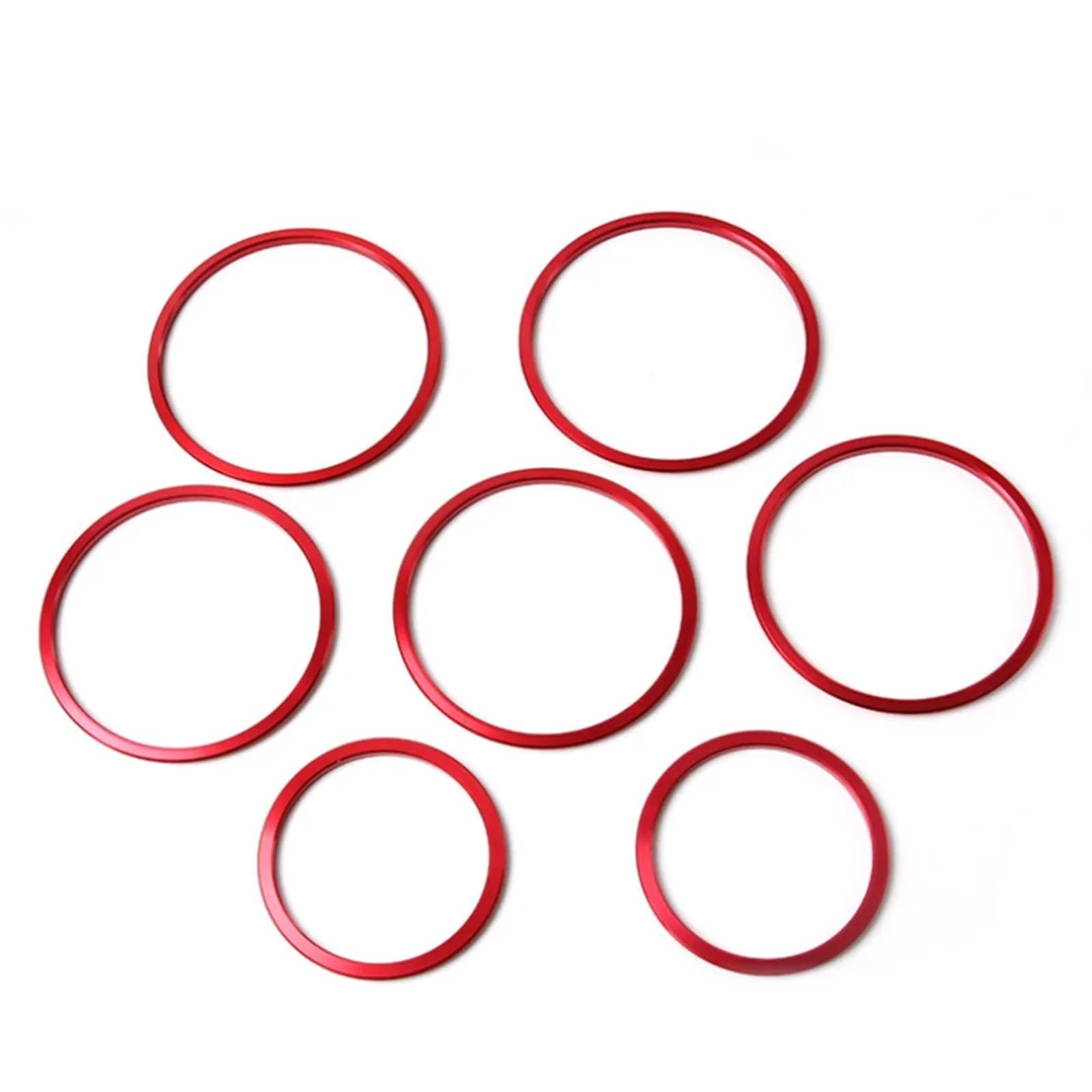 MUEOSI 7PC Auto-Styling AC Outlet Ring Dekoration Klimaanlage Vents Trim Aufkleber Abdeckung for C Klasse W205 GLC AC-Steckdosenabdeckung(Red) von MUEOSI