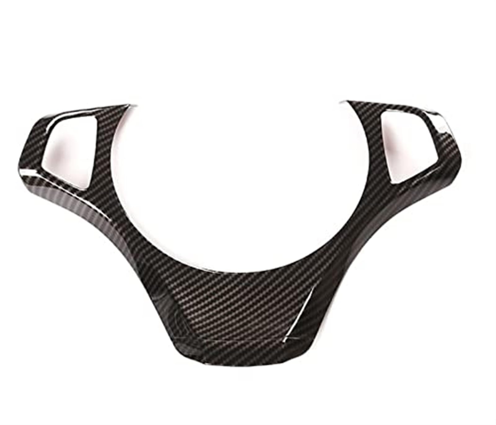 MUEOSI ABS Silber Kohlefaser, for, X3 E83 2006–2010, Auto-Styling, Auto-Lenkrad-Dekoration, Rahmenabdeckung, Aufkleber, Autozubehör Dekorativer Lenkradaufkleber(Black Carbon Fiber) von MUEOSI