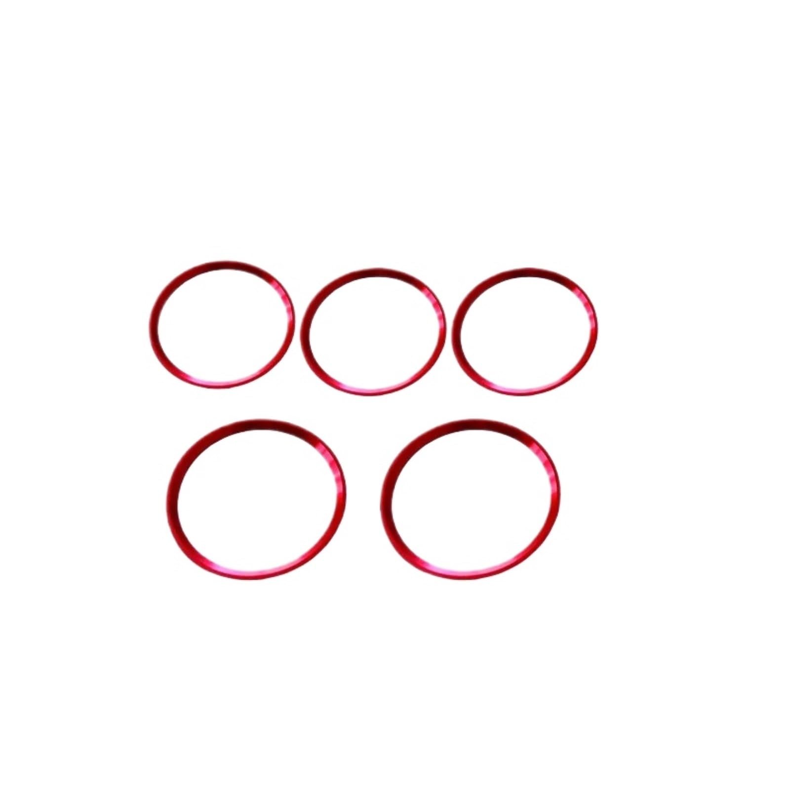 MUEOSI Aluminium-Klimaanlage-Entlüftungsauslass-Innenring-Zieraufkleber for A W177 B W247 GLB X247 CLA C118 GLA H247 2020+ AC-Steckdosenabdeckung(Red,GLA Class 2020-2021) von MUEOSI