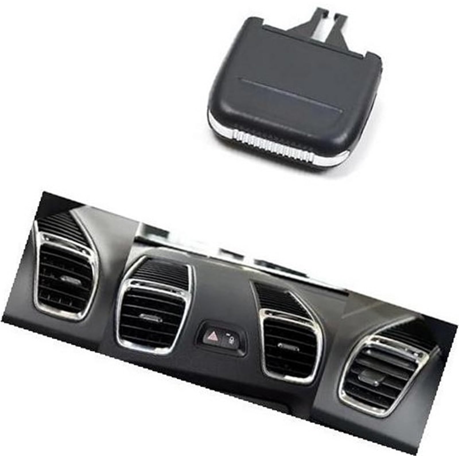 MUEOSI Armaturenbrett-Entlüftungsöffnung, Auto-Frontklimaanlage, AC-Entlüftungsgitter, Auslasslasche, Clip-Schieber, for Boxster, for Cayman 2013–2020, for Carrera, 2008–2018 Entlüftungslaschenclip(BL von MUEOSI