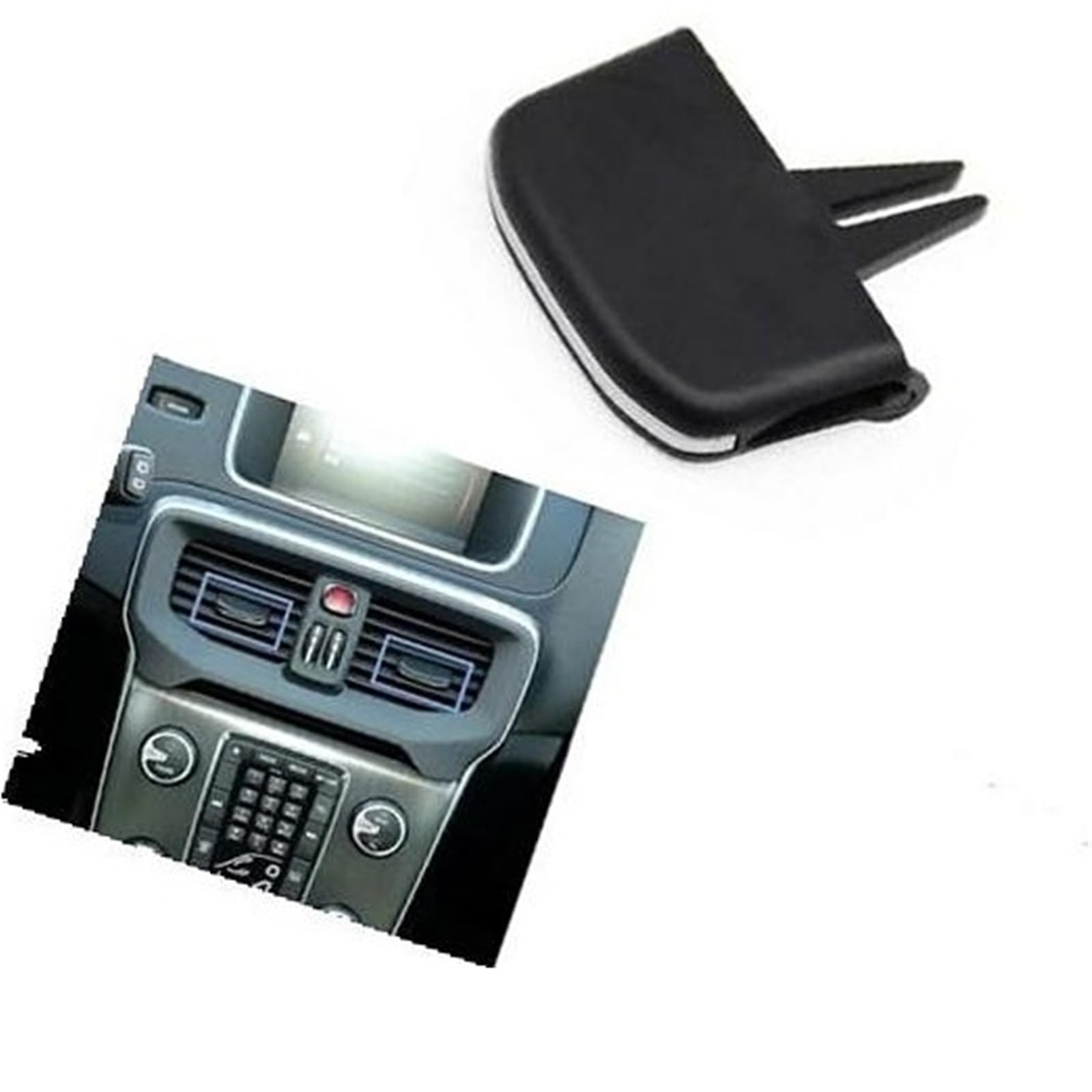 MUEOSI Armaturenbrett-Klimaanlagen-Entlüftungsgitter-Auslasslaschen-Clip-Schieber, for Volvo, V60 S60 V40 2011–2019 Entlüftungslaschenclip(Black Model E) von MUEOSI