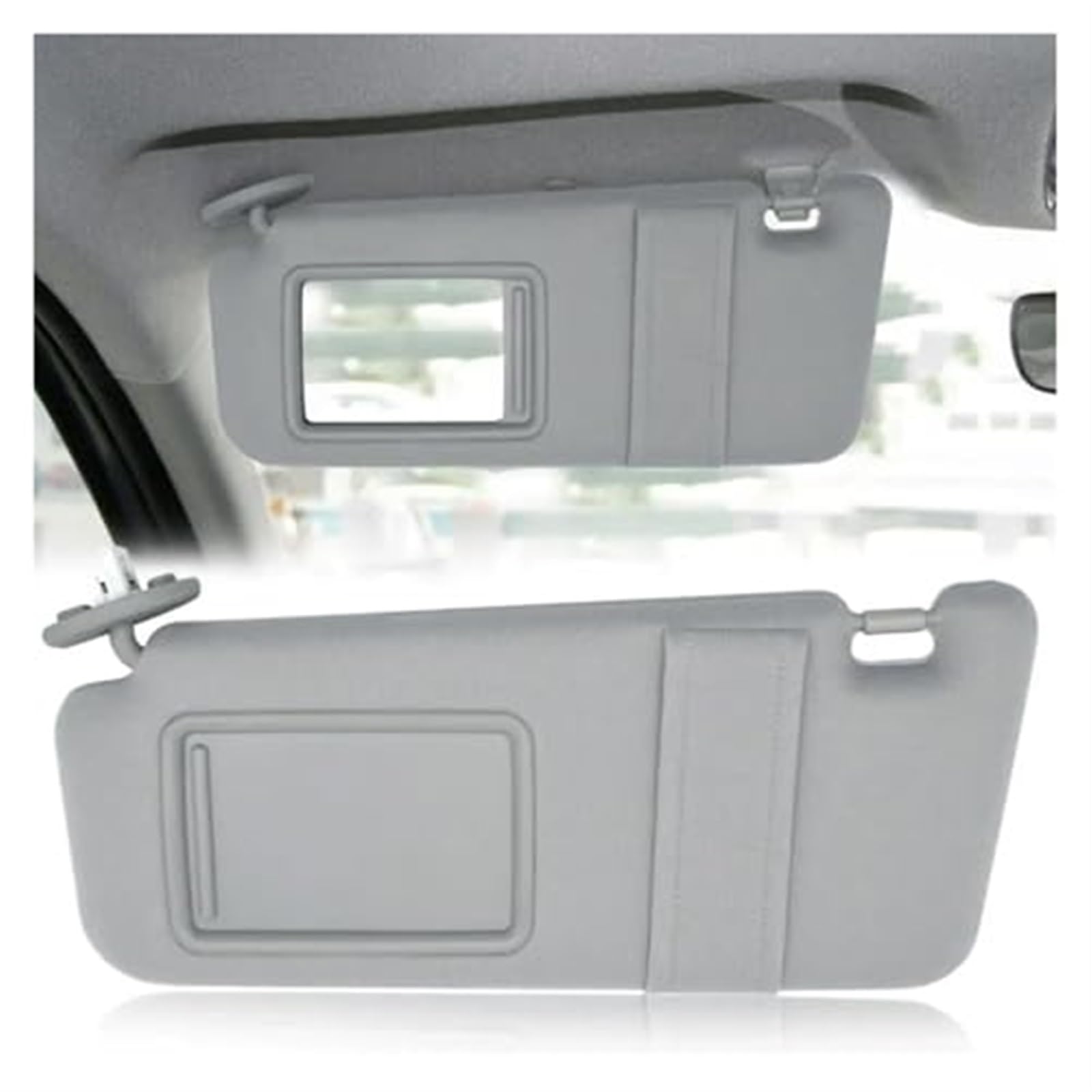 MUEOSI Auto-Sonnenblende Links, for Toyota, for Venza 2009–2015, mit Schiebedach, grau, beige, braun, Sonnenschutz Austausch der Sonnenblende(Black Gray) von MUEOSI