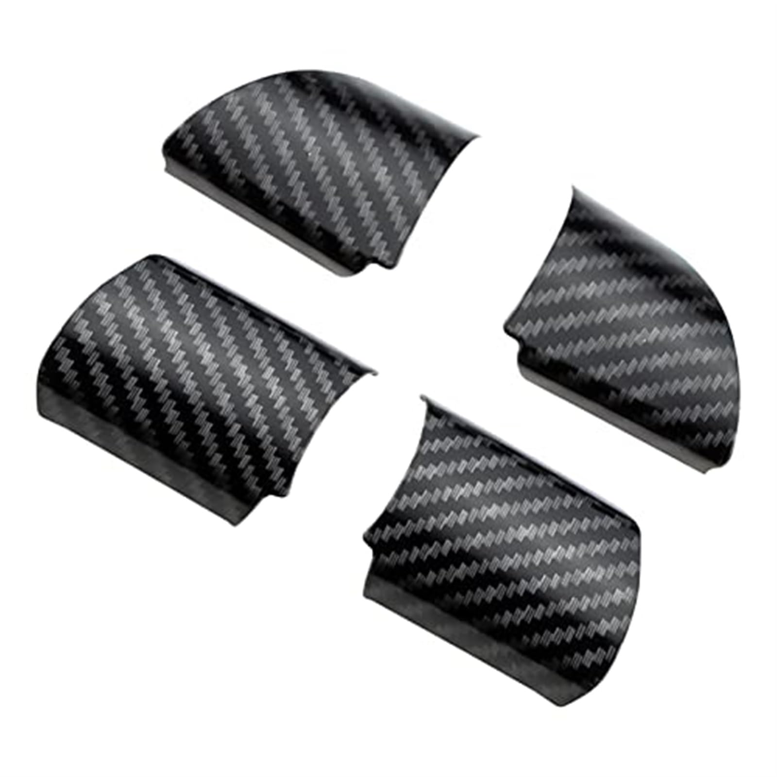 MUEOSI Autozubehör aus Kohlefaser, for Ford, for Focus, 2 MK2 2005–2011, Lenkradtasten, Verkleidungsaufkleber Dekorativer Lenkradaufkleber(Black 4Pcs Style) von MUEOSI