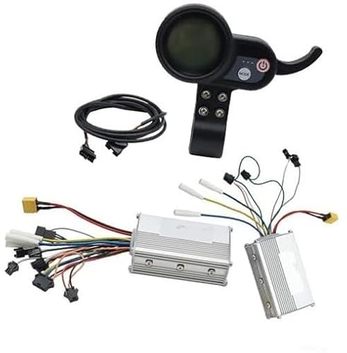 MUEOSI Booster-Controller-Messgeräte, for JP-Modelle-Scooter, Scooter-Controller-Messgerät-Kit, Dual-Drive-Controller-LCD-Messgerät-Beschleunigungsmesser, Elektroroller-Zubehör (60 V, 25 A-Set) E-Bike von MUEOSI