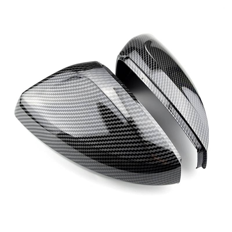 MUEOSI Carbon Fiber, for VW, for POLO, Mk6 AW GTI 2018-2020 Car Side Rear View Rearview Mirror Cover Replacement LHD Außenspiegel-Abdeckkappe von MUEOSI