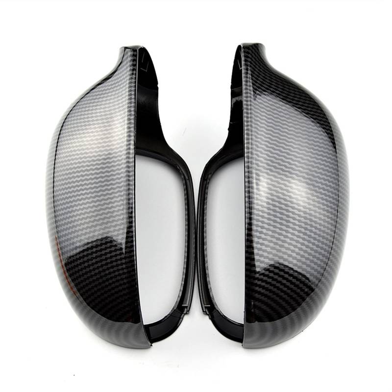 MUEOSI Carbon Look Schwarz Auto Rückspiegel Abdeckungen, for VW, for Golf, 5 MK5 GTI R32 Standard 2006-2009 Seitenspiegelkappen Abdeckungen Außenspiegel-Abdeckkappe(Carbon Look black) von MUEOSI