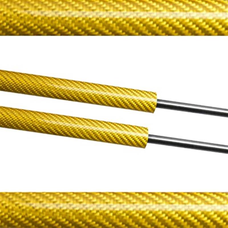 MUEOSI Dämpfer, for Nissan, Pathfinder R53 2021 2022 2023 Fronthaube modifizieren Streben Lift unterstützt Stoßdämpfer Stützstange Federn Bar Gasdruckfedern auf der Motorhaube(Yellow Carbon Fiber) von MUEOSI