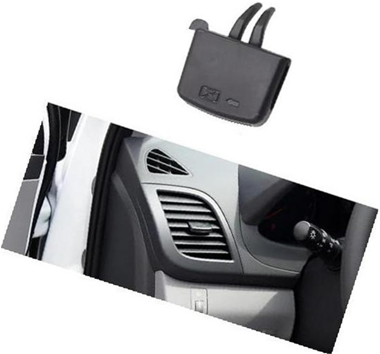 MUEOSI Dashboard Air Vent Reparatur Kit Outlet Tab Clip Grille Auto Klimaanlage Clip, for Hyundai, for Verna, for Solaris 2010-2016 Entlüftungslaschenclip(Black NO.1) von MUEOSI