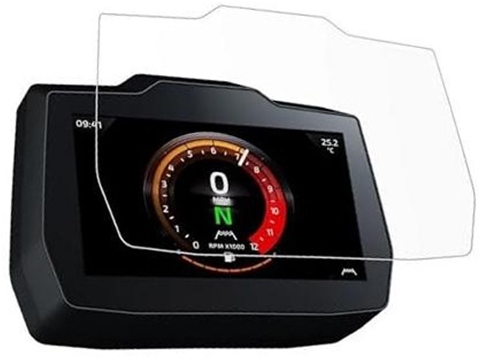 MUEOSI Displayschutzfolie, for Tiger 1200 2022, Zubehör, Motorrad-Armaturenbrett, Tachometer, Kratzcluster-Bildschirm, for Tiger1200 Schutzinstrumentenfolie Tacho Schutzfolie(Black 4 x pcs) von MUEOSI