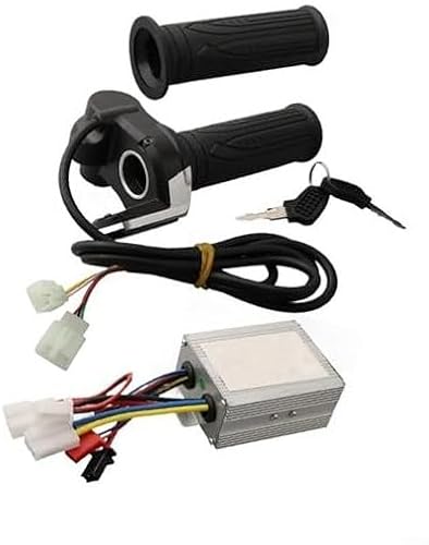 MUEOSI Drehzahlregler-Set for Elektromotoren, Gasgriff mit Bürstenregler, for unterschiedliche Motorspezifikationen, Zubehör for Elektroroller (48 V, 1000 W) E-Bike Bürstenmotor Controller(BLACK 24V35 von MUEOSI