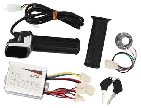 MUEOSI Elektrischer Regler, 24 V, 500 W, Gasgriff, quadratischer Bildschirm, Geschwindigkeitsregelung aus Aluminiumlegierung und Gummi, for Motor und Roller E-Bike Bürstenmotor Controller von MUEOSI