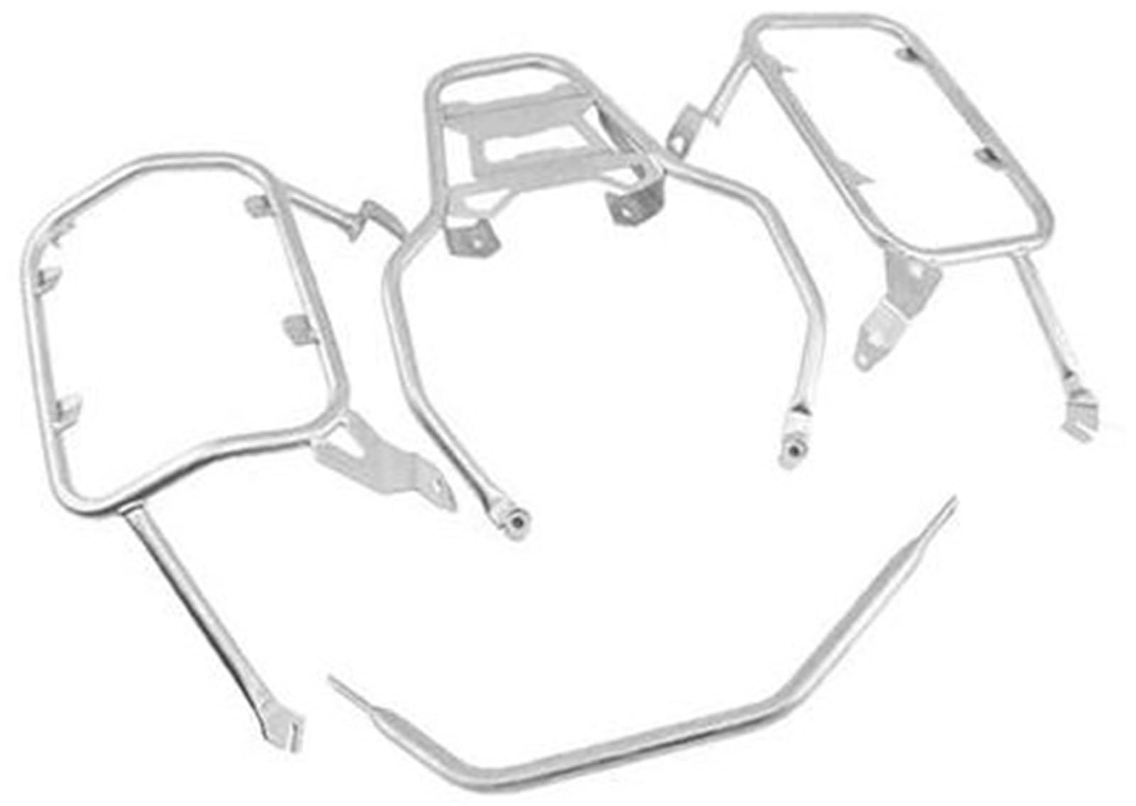 MUEOSI Gepäckträger, for PANAMERICA1250, for PAN, for America 1250 S PA1250 S 2020 2021 Motorrad Satteltasche Packtaschen Top Case Halterung Gepäckträger-Stützregal(Silver One Set) von MUEOSI