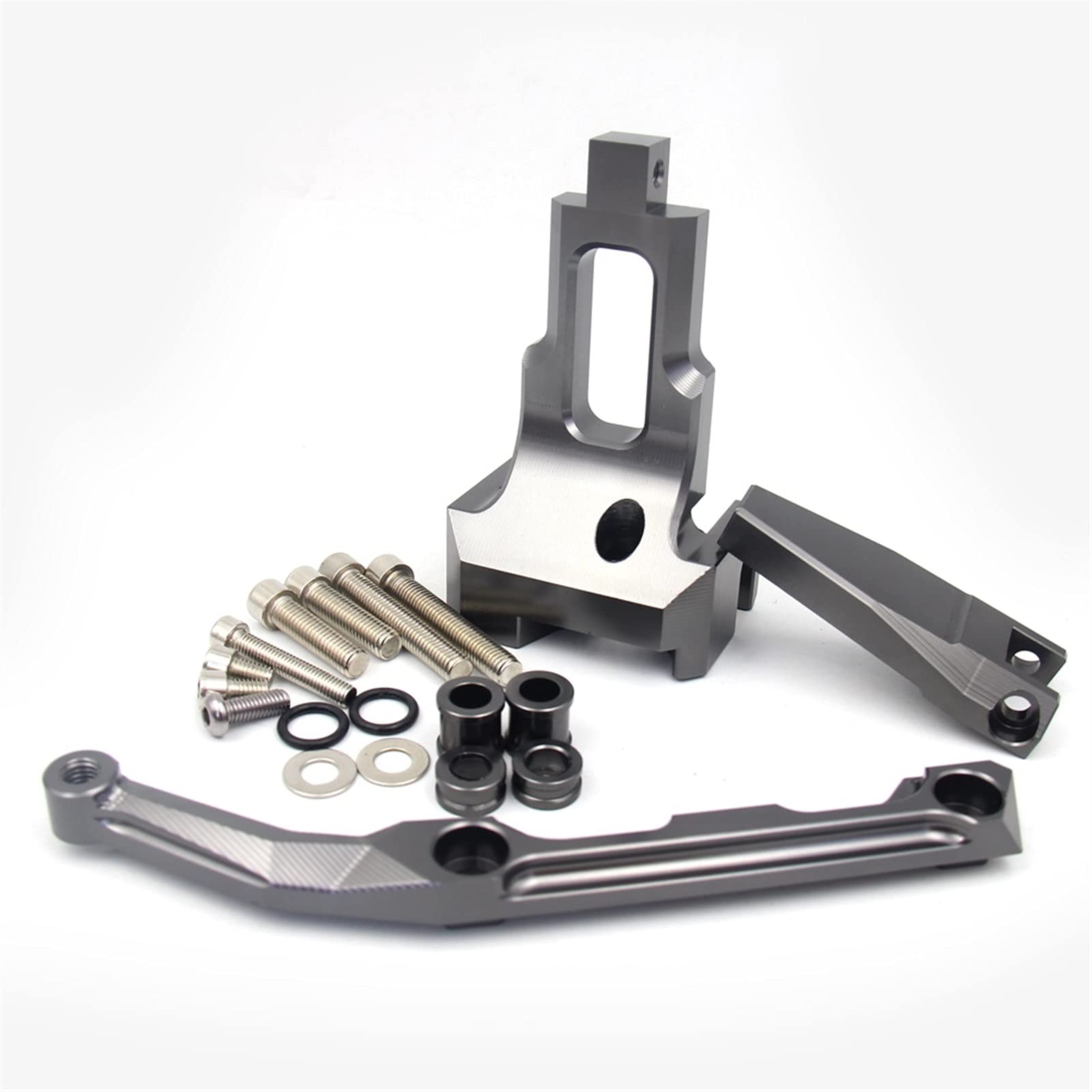 MUEOSI Halterung for Motorrad-Lenkungsstabilisierungsdämpfer, for Yamaha, MT-09 Tracer 900 FJ-09 2015 2016 2017 universeller Motorrad Lenkungsdämpfer(Titanium) von MUEOSI