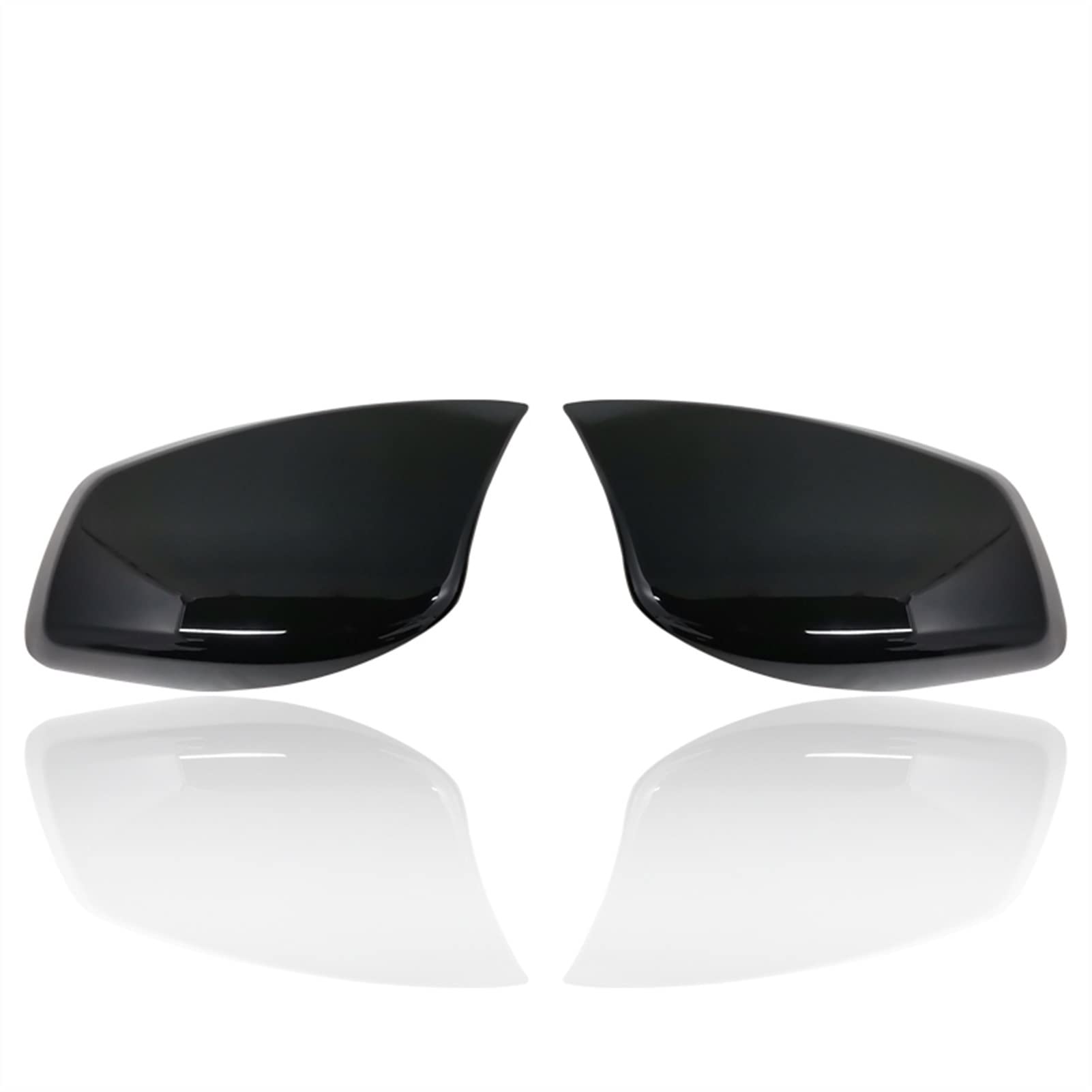 MUEOSI Mirror Cover Car Side Rearview Mirror Cover Cap Trim, for BMW, E60 E61 2003-2008 Rear View Mirror Caps Außenspiegel-Abdeckkappe(Black One Pair) von MUEOSI