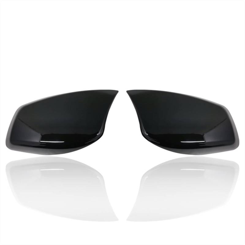 MUEOSI Mirror Cover Car Side Rearview Mirror Cover Cap Trim, for BMW, E60 E61 2003-2008 Rear View Mirror Caps Außenspiegel-Abdeckkappe(Black One Pair) von MUEOSI