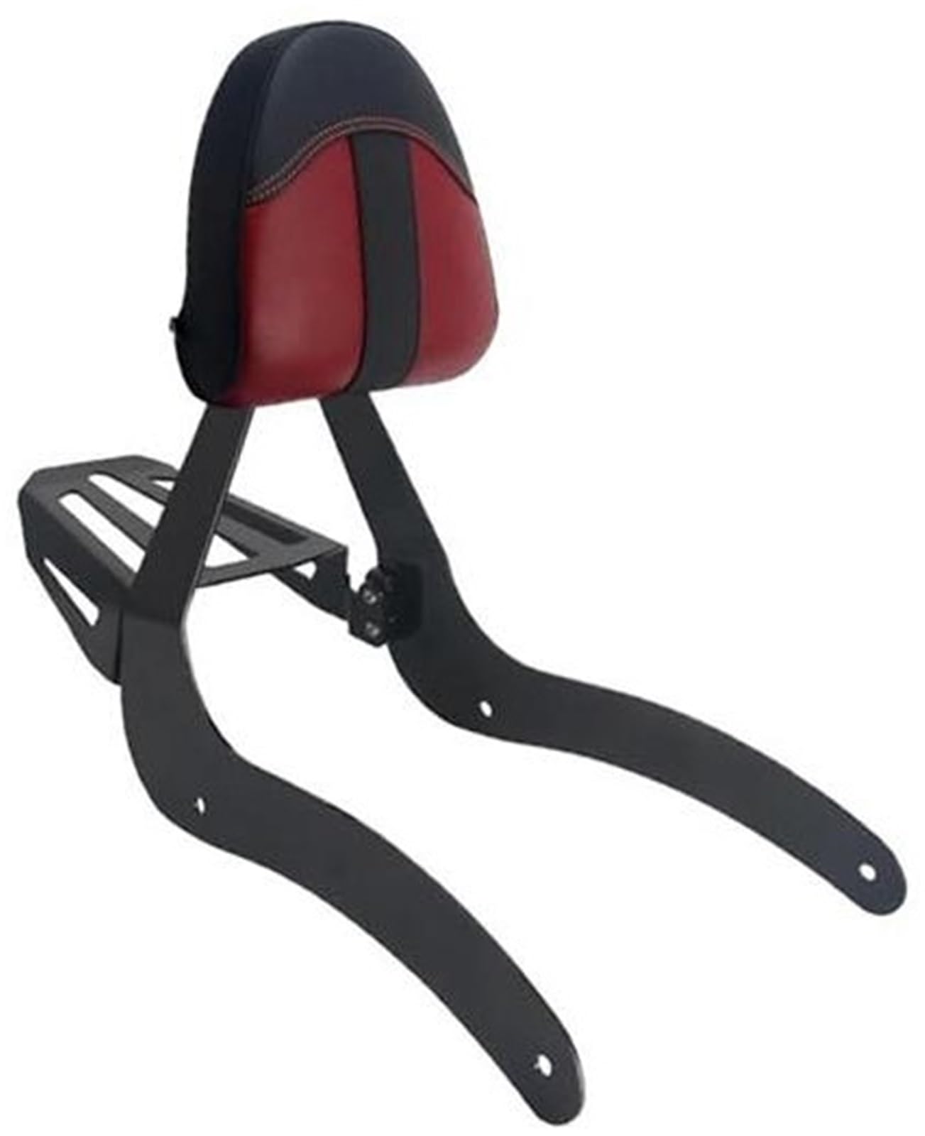 MUEOSI Motorrad Abnehmbare Rückenlehne Sissy Bar Hinten Gepäckträger Pad Zubehör, for Indian, for Scout 2015-2024, for Scout Sixty ABS 2016-2024 Gepäckträger-Stützregal(Black Red 4pcs) von MUEOSI