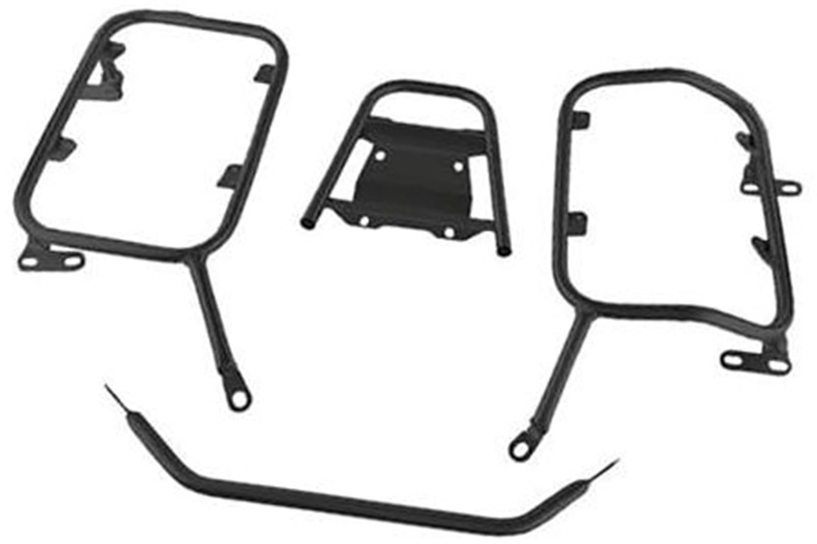 MUEOSI Motorrad-Gepäckträger, Gepäckbox, for V-Strom 650 DL650 DL650XT 2017–2023, Motorrad-Kofferraum, Aluminium-Topcase, Satteltaschen-Taschenhalterung Gepäckträger-Stützregal(Black One Set) von MUEOSI