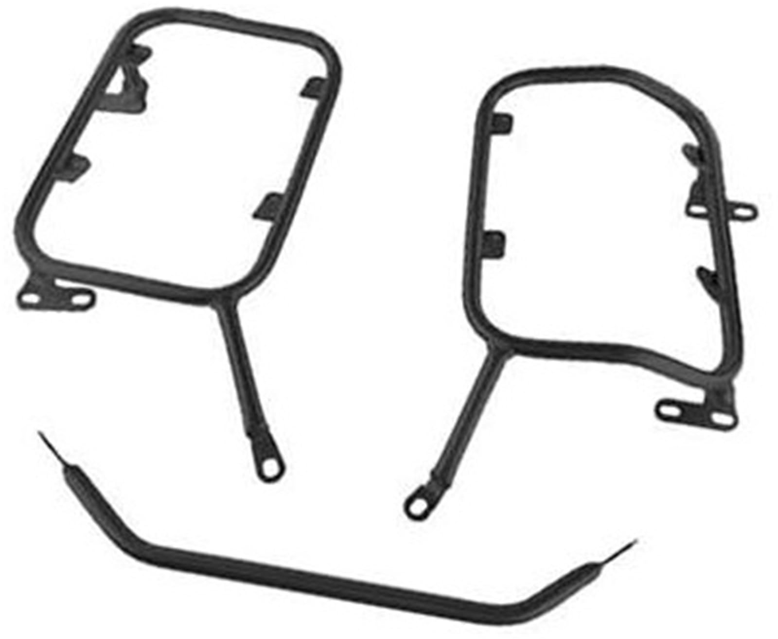 MUEOSI Motorrad-Gepäckträger, Gepäckbox, for V-Strom 650 DL650 DL650XT 2017–2023, Motorrad-Kofferraum, Aluminium-Topcase, Satteltaschen-Taschenhalterung Gepäckträger-Stützregal(Black Pannier Rack) von MUEOSI