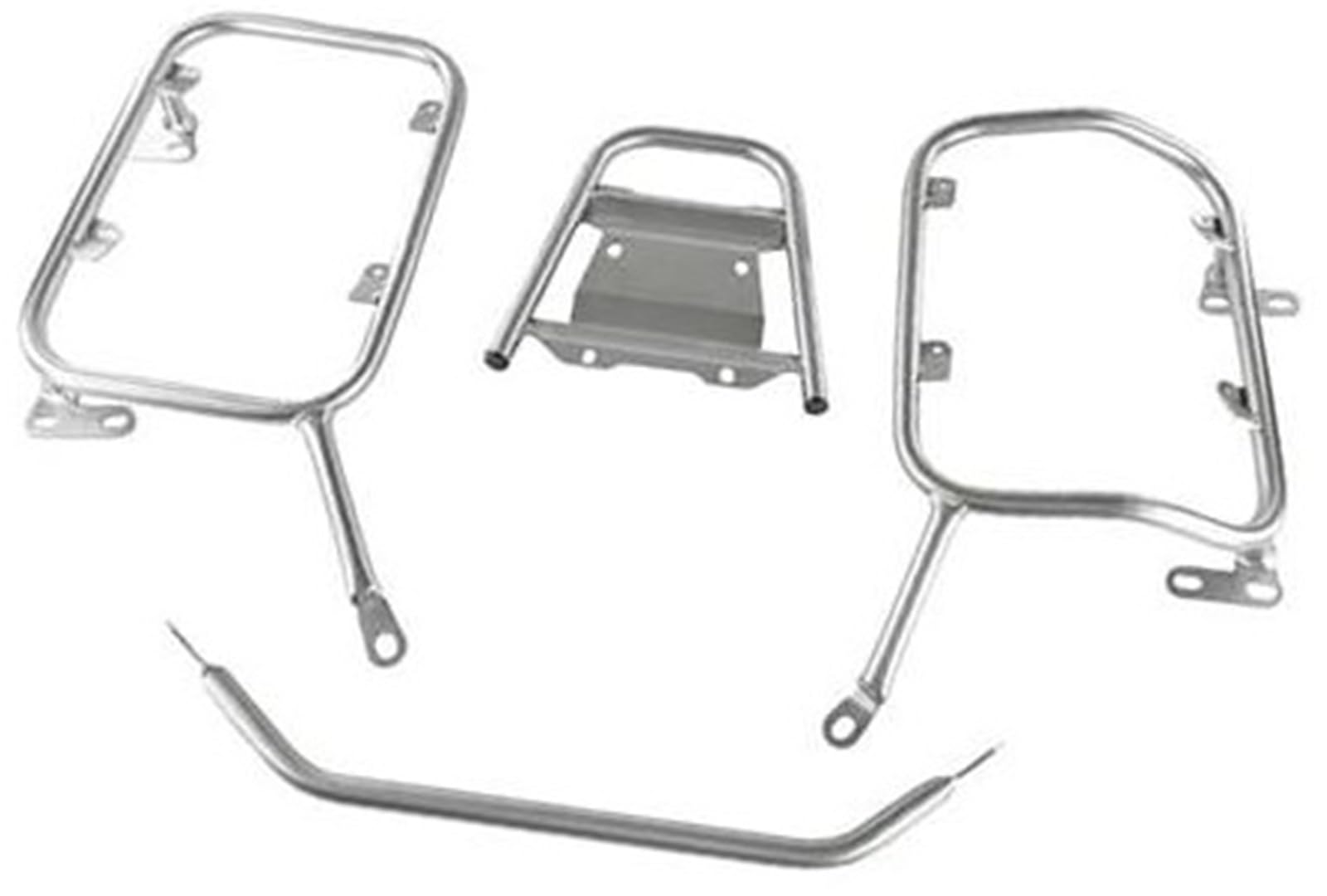 MUEOSI Motorrad-Gepäckträger, Gepäckbox, for V-Strom 650 DL650 DL650XT 2017–2023, Motorrad-Kofferraum, Aluminium-Topcase, Satteltaschen-Taschenhalterung Gepäckträger-Stützregal(Silver One Set) von MUEOSI