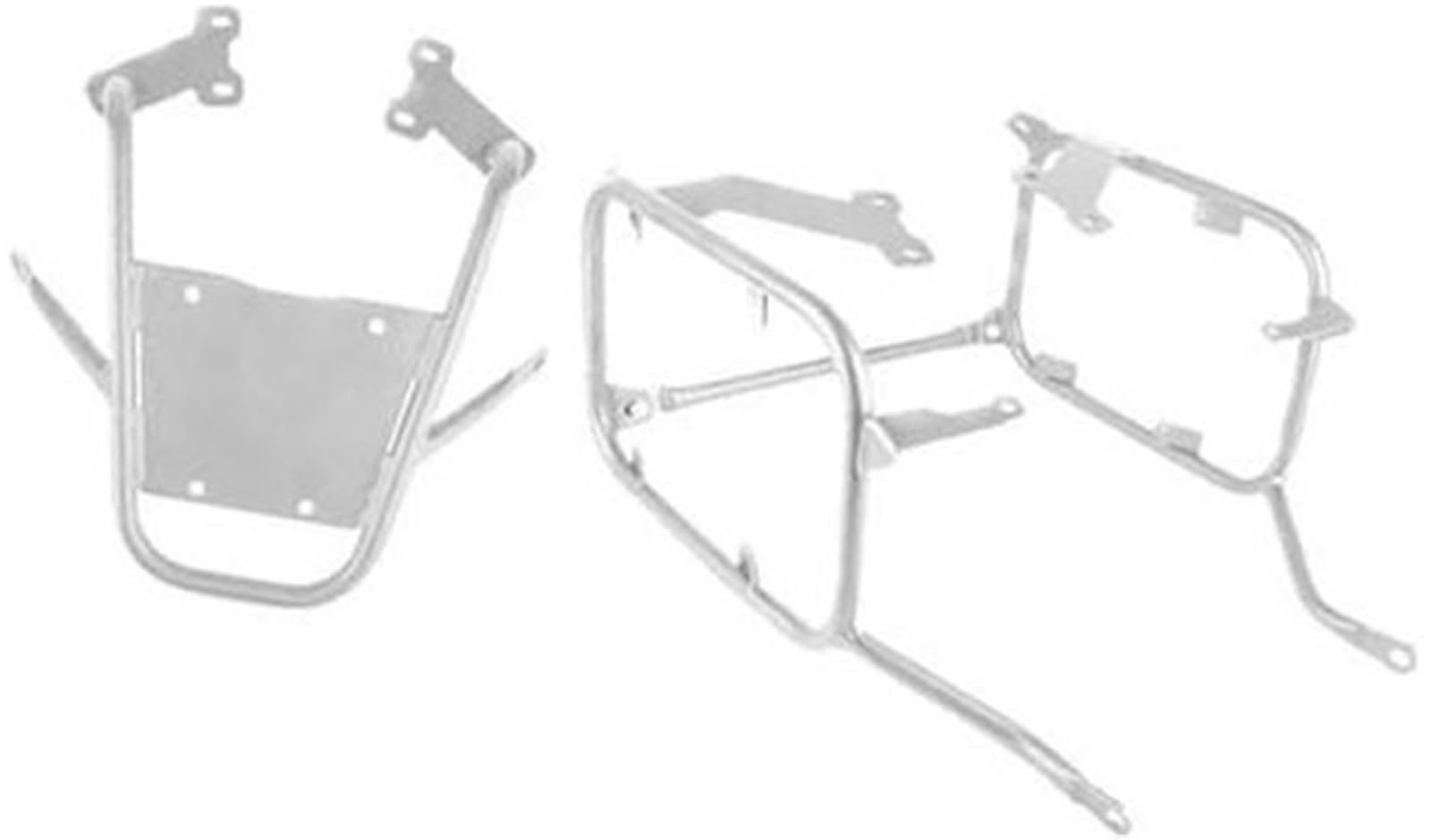 MUEOSI Motorrad-Gepäckträger, for CB500X, for CB400X 2019–2022, Motorrad-Edelstahl-Gepäckträger, Satteltaschen, Koffer, Kofferraum-Topcase-Halterung Gepäckträger-Stützregal(Silver One Set) von MUEOSI