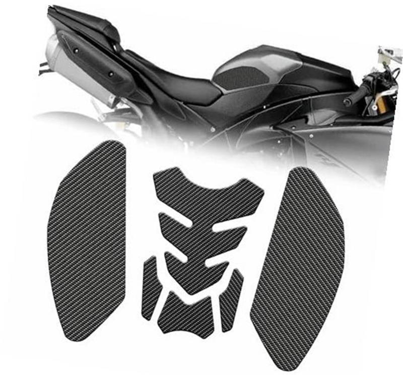 MUEOSI Motorrad-Kraftstofftank-Pads-Aufkleber, for Yamaha YZFR1 2009 2010 2011 2012 2013 2014, Seitenaufkleber, Gas-Kniegriffschutz, Traktionspads, Zubehör Panzerpolster von MUEOSI