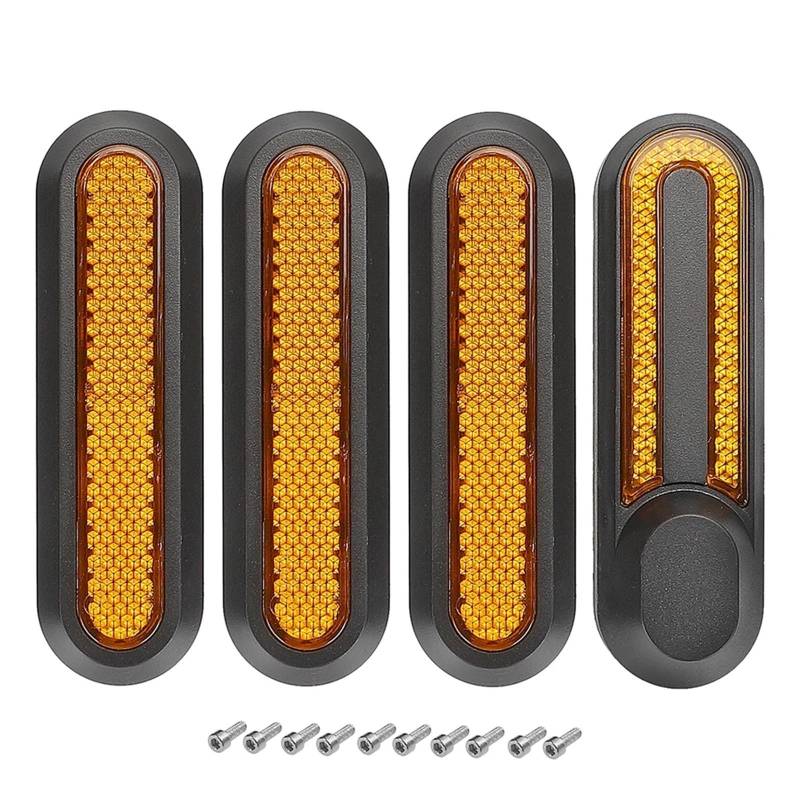 MUEOSI Neue Radabdeckung, Radkappe, Schutzschalen, reflektierende Aufkleber, for Elektroroller, for Xiaomi, Mi 1s Pro 2 M365 Scooter-Zubehör Reflexstreifen(Yellow kit) von MUEOSI