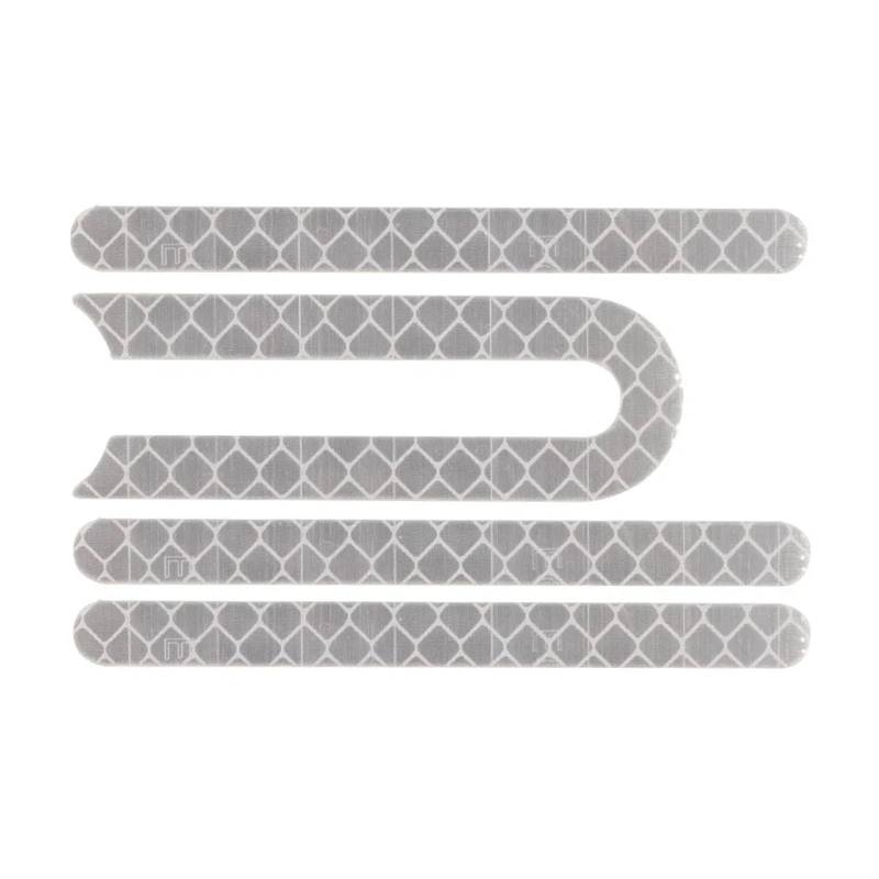 MUEOSI Reflektierende Sicherheitsröhre for vorne und hinten, Nachtreflektorteile, for Xiaomi, Elektroroller Pro 2/1s/M365 Pro, Radabdeckung, Schutzschale Reflexstreifen(Silver) von MUEOSI
