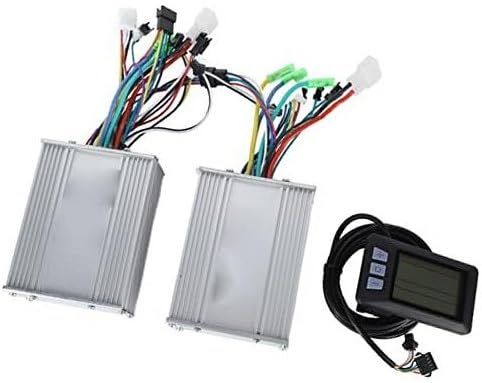 MUEOSI Umrüstsatz for Elektrofahrräder, 48 V, 60 V, 450 W, Doppelantriebsmotorsteuerungen und Anzeigefeld, DIY-Umbauteil for Elektrofahrräder und Roller E-Bike Bürstenmotor Controller von MUEOSI