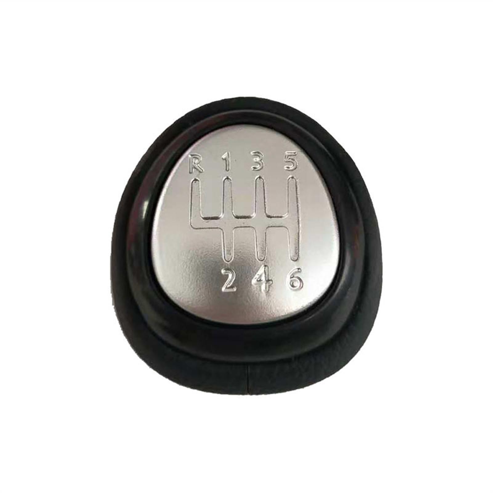 MUEOSI for SAAB, 9-3 5/6-Gang-Auto-Shift-Schaltknauf mit echtem Leder überzogen 2003 2004 2005 2006 2007 2008-2012 Auto-Schaltknauf(6 Speed) von MUEOSI