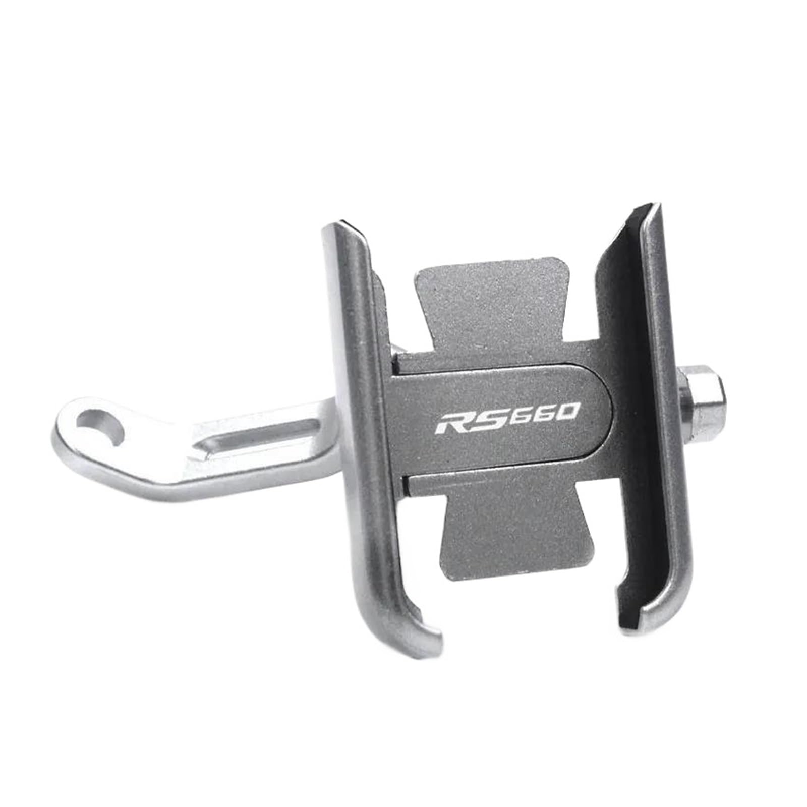 MUFENGparts Für Aprilia RS660 Tuono 660 2020-2024 Motorrad Rückspiegel Handy Halter GPS Stand Halterung(Mirror Type Silver) von MUFENGparts