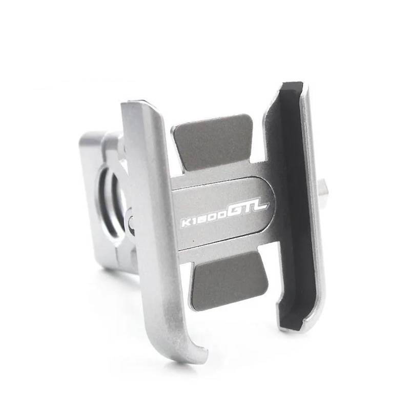 MUFENGparts Für BMW K1600GTL 2011-2024 2020 2019 Motorrad Aluminium Legierung Handy Halterung GPS Ständer Halter(Handlebar Silver) von MUFENGparts