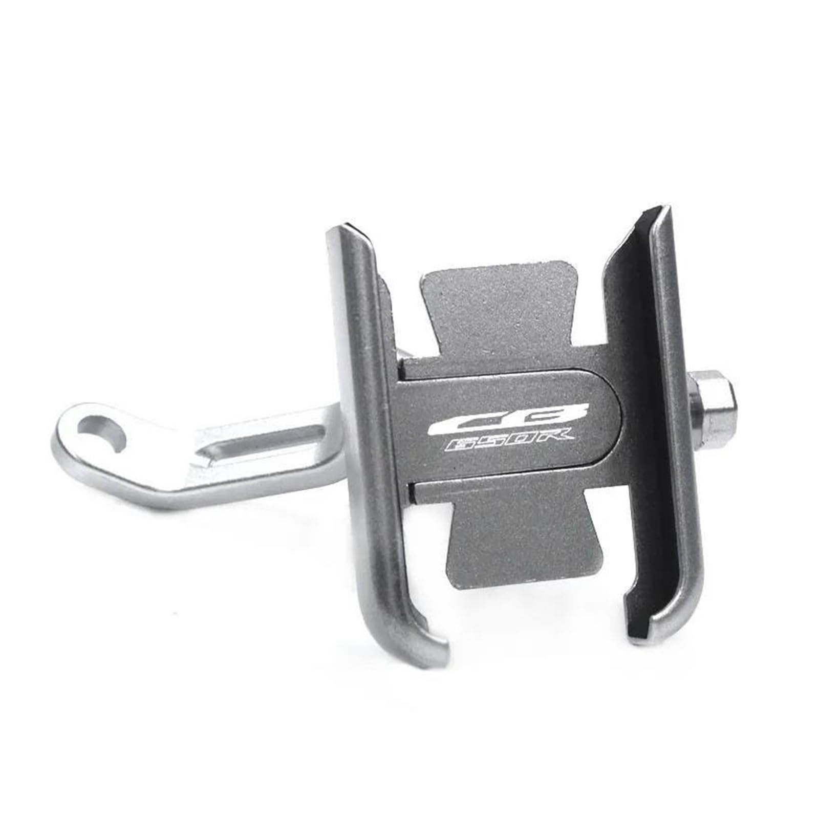 MUFENGparts Für Honda CB650R CBR650R CB 650R Motorrad CNC Rückspiegel Handy Halter GPS Stand Halterung(Mirror Type Silver) von MUFENGparts