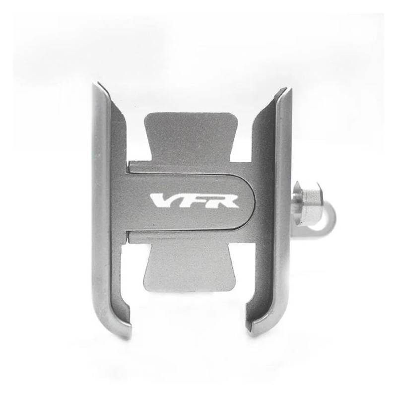 MUFENGparts Für Honda VFR750 VFR800 VFR1200 VFR1200F VFR 750 800 Motorrad Zubehör Lenker Mobile GPS Stand Halterung(Handlebar Silver) von MUFENGparts