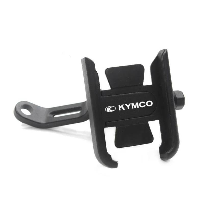 MUFENGparts Für KYMCO XCITING 250 300 350 400 500 Motorradzubehör Rückspiegel Handyhalterung GPS Ständerhalterung(Mirror Type Black) von MUFENGparts