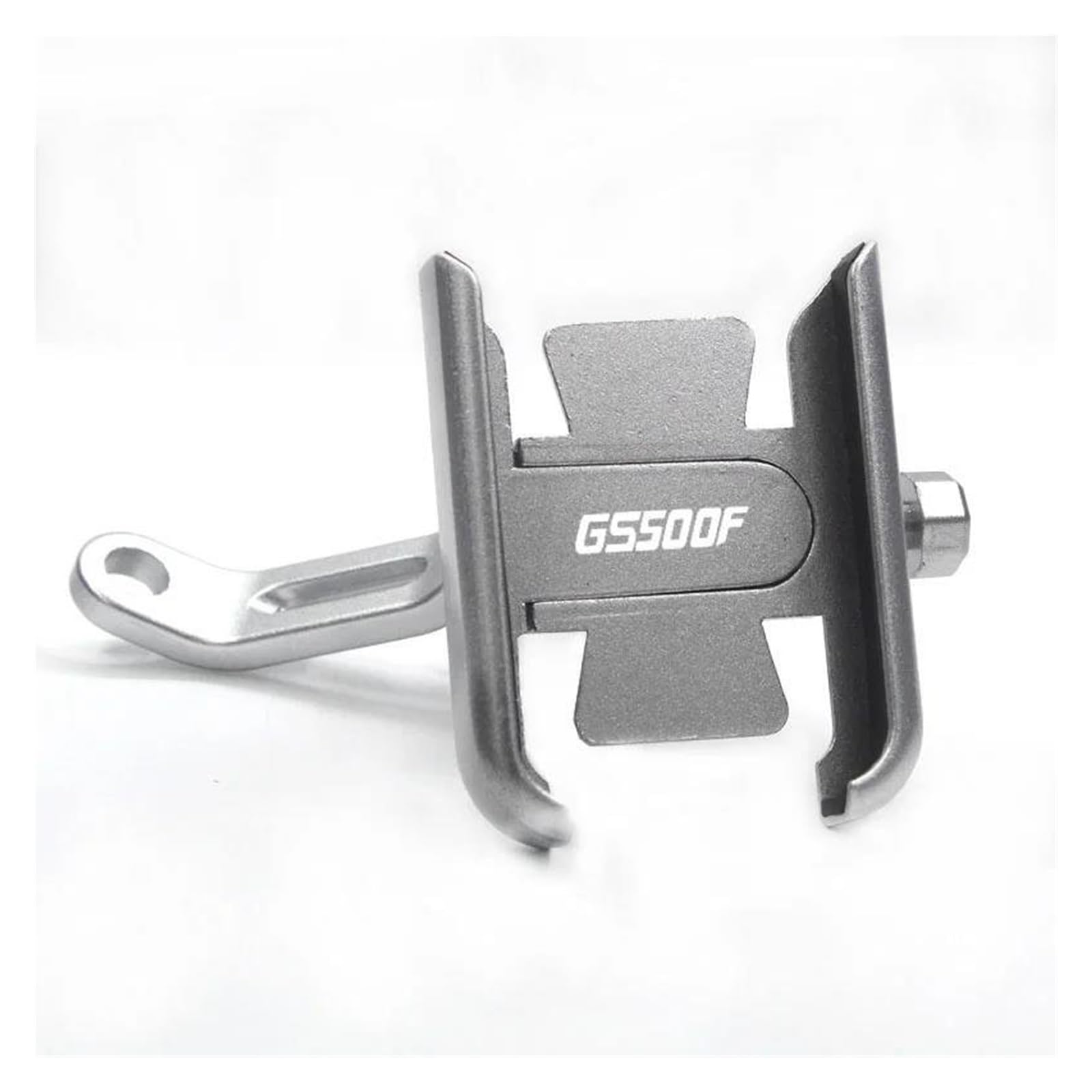 MUFENGparts Für Suzuki GS500F GS500 F Motorrad CNC Rückspiegel Handy Halter GPS Stand Halterung(Mirror Type Silver) von MUFENGparts