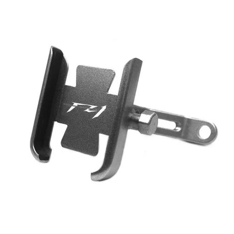 MUFENGparts Für Yamaha FZ1 FZ6 FZ8 FZ1N FZ1S FZ6S FZ8N Motorrad Rückspiegel Handy Halter GPS Stand Halterung(Mirror Type Silver) von MUFENGparts