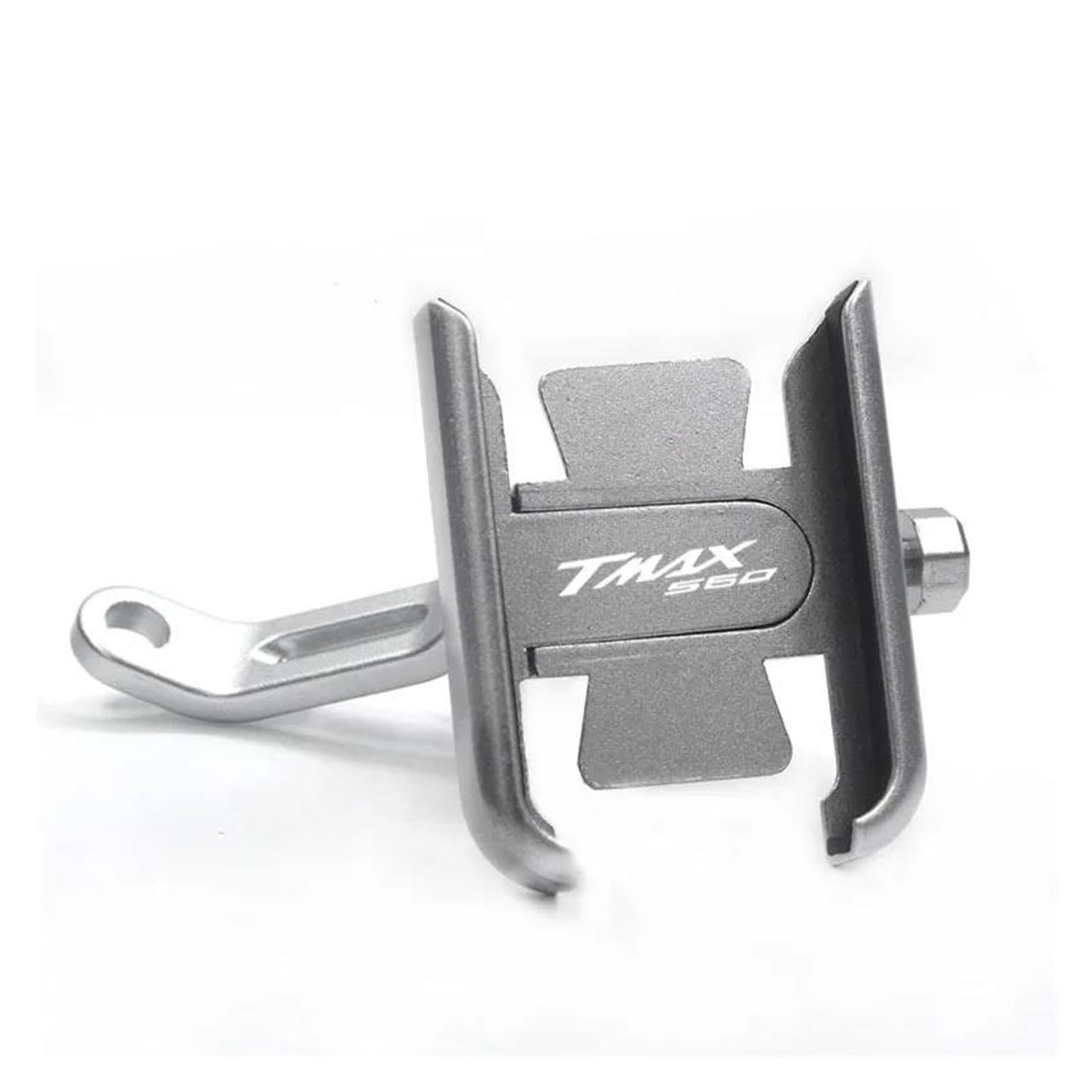 MUFENGparts Für Yamaha Tmax Tech Max TMAX 560 TMAX560 T-MAX Motorrad Rückspiegel Handyhalterung GPS Ständer Halterung(Mirror Type Silver) von MUFENGparts