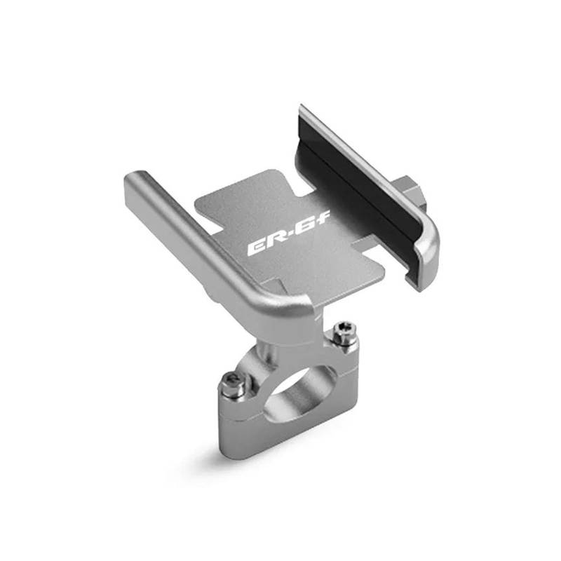 MUFENGparts Motorrad Lenker Handy Halter GPS Ständer Für Kawasaki ER6F ER6N ER 6F 6N(Silver) von MUFENGparts