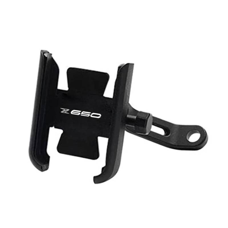 MUFENGparts Motorrad Rückspiegel Handy Halter GPS Ständer Für Kawasaki Z650 Z900 Z900RS Z 650 900 900RS Z900rs(Mirror Type Black) von MUFENGparts