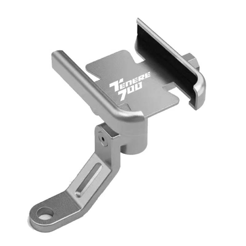 MUFENGparts Motorrad Rückspiegel Handy Halter GPS Ständer Für Yamaha Tenere 700 1200 Tenere700(Silver) von MUFENGparts