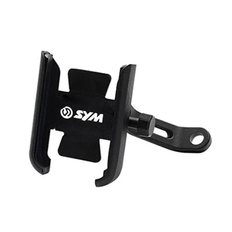 MUFENGparts Motorrad Rückspiegel Handy Halter GPS Stehen Für SYM JP150 GR125 Geige 3 FNX150 Maxsym 400i 600i(Mirror Type Black) von MUFENGparts